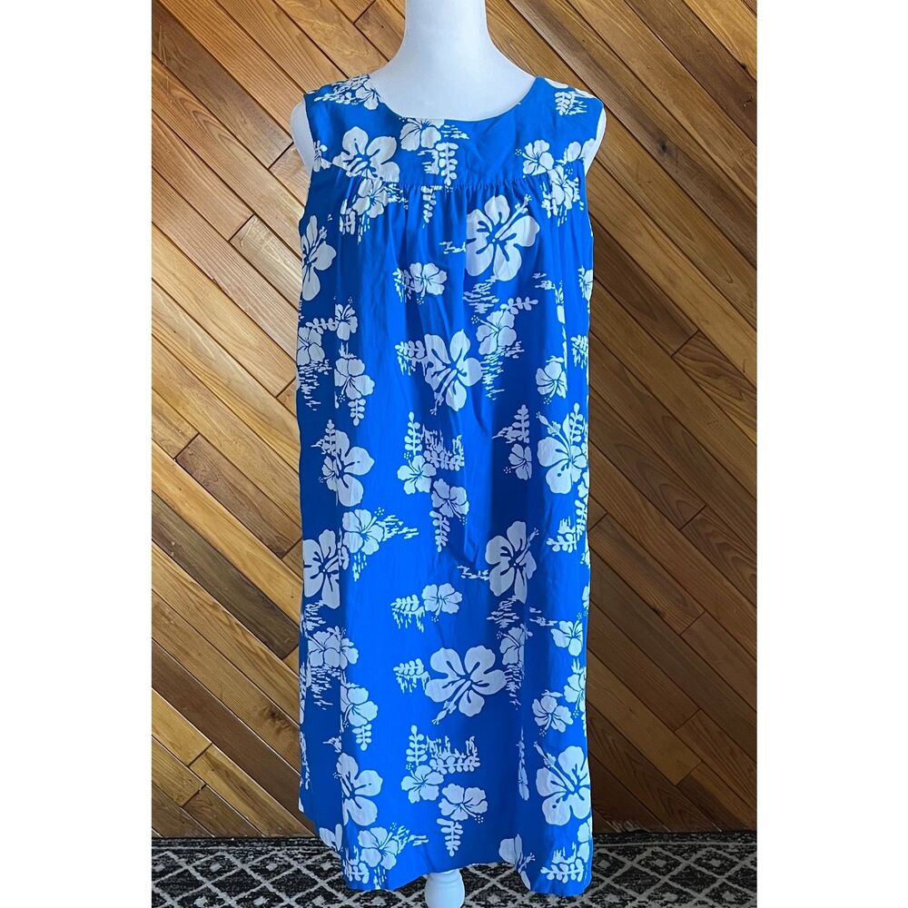 Vintage Ui Maikai Blue Sleeveless Aloha
